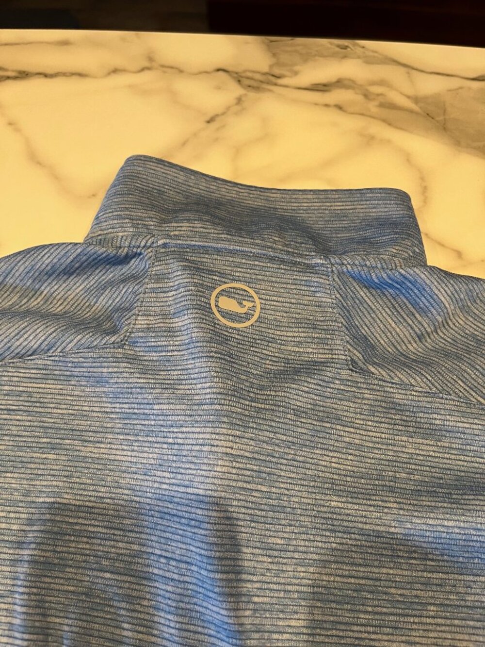 Vineyard Vines Sankaty Performance 1/4 Zip Pullover Heathered Blue - Men's Small - Picture 6 of 10